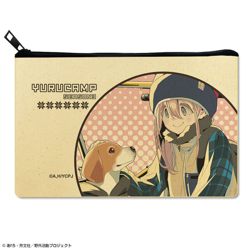 『ゆるキャン△ SEASON3』フラットポーチ Ver.2 デザイン01(各務原なでしこ/A)